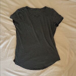 Striped Black and White Women's Top